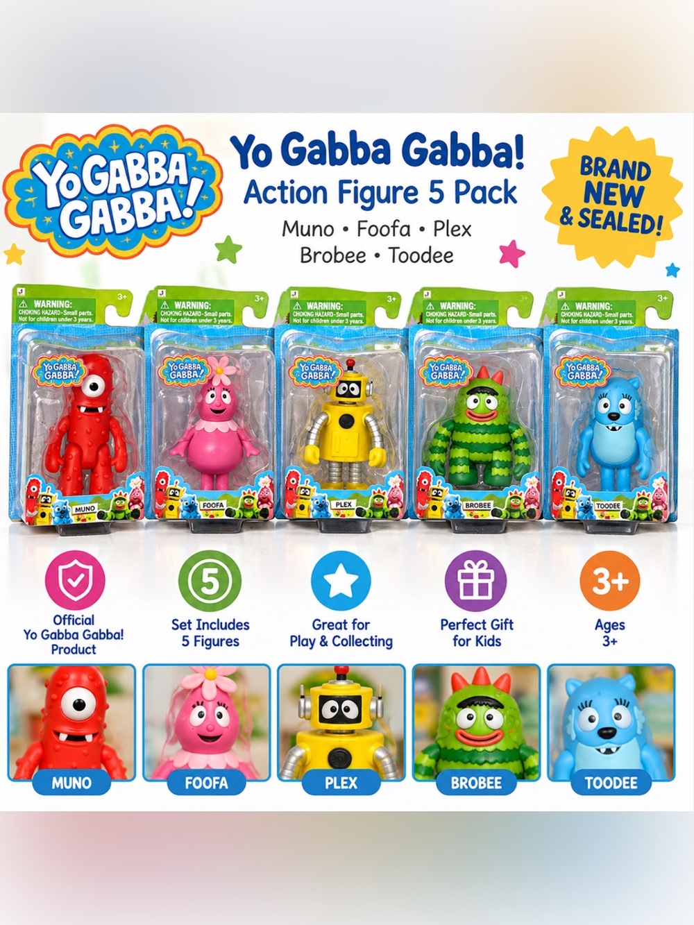 Yo Gabba Gabba Toys figure set of 5